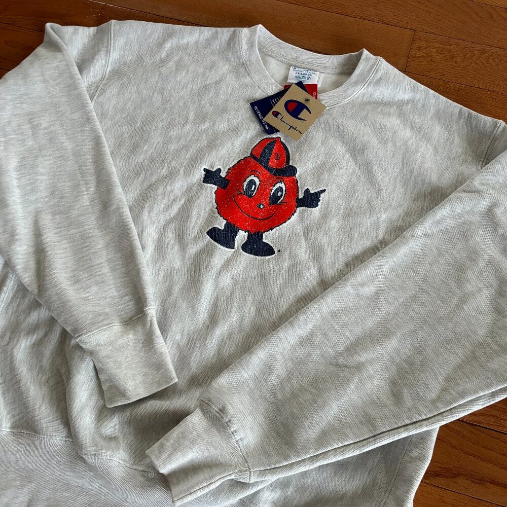 NWT Champion Syracuse Sweatshirt Mens 2XL Orange Men Vault Reverse Weave